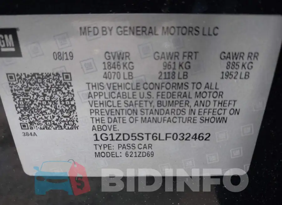 1G1ZD5ST6LF032462 Photo# 9