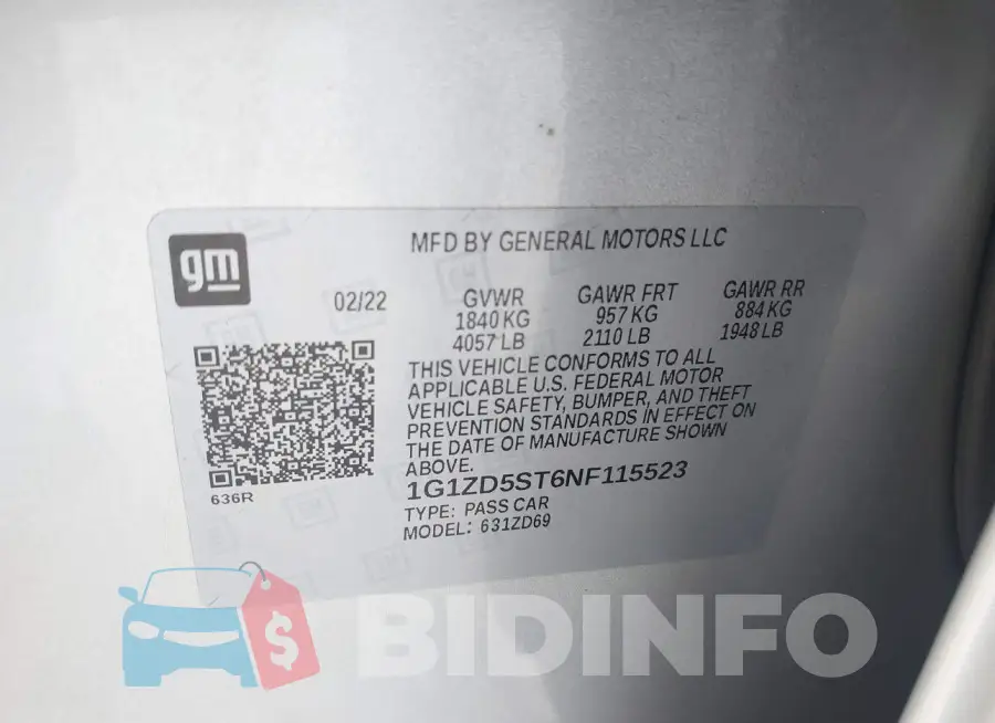 1G1ZD5ST6NF115523 Photo# 9
