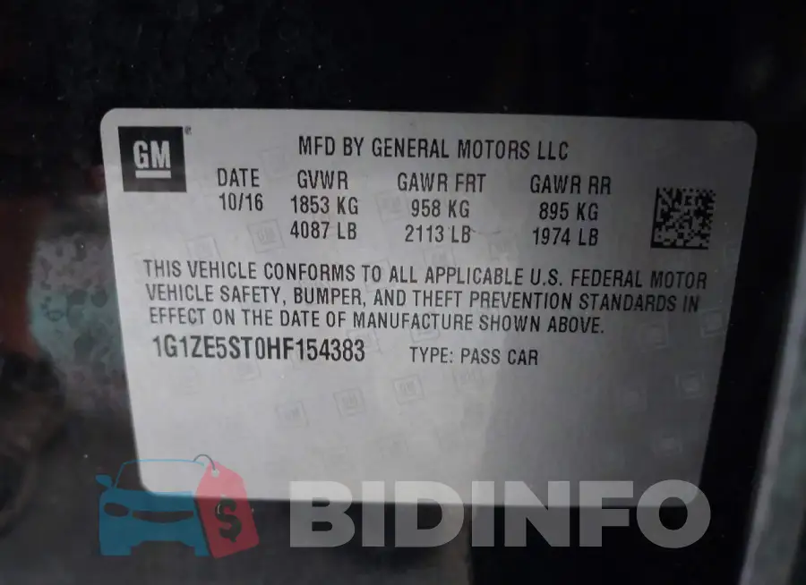 1G1ZE5ST0HF154383 Photo# 9