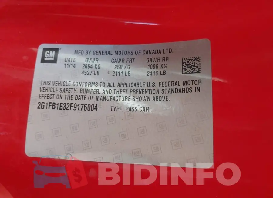 2G1FB1E32F9176004 Photo# 9