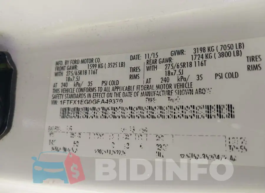 1FTFX1EG0GFA49370 Photo# 9