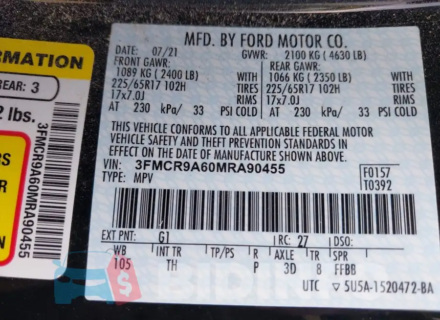3FMCR9A60MRA90455 Photo# 9