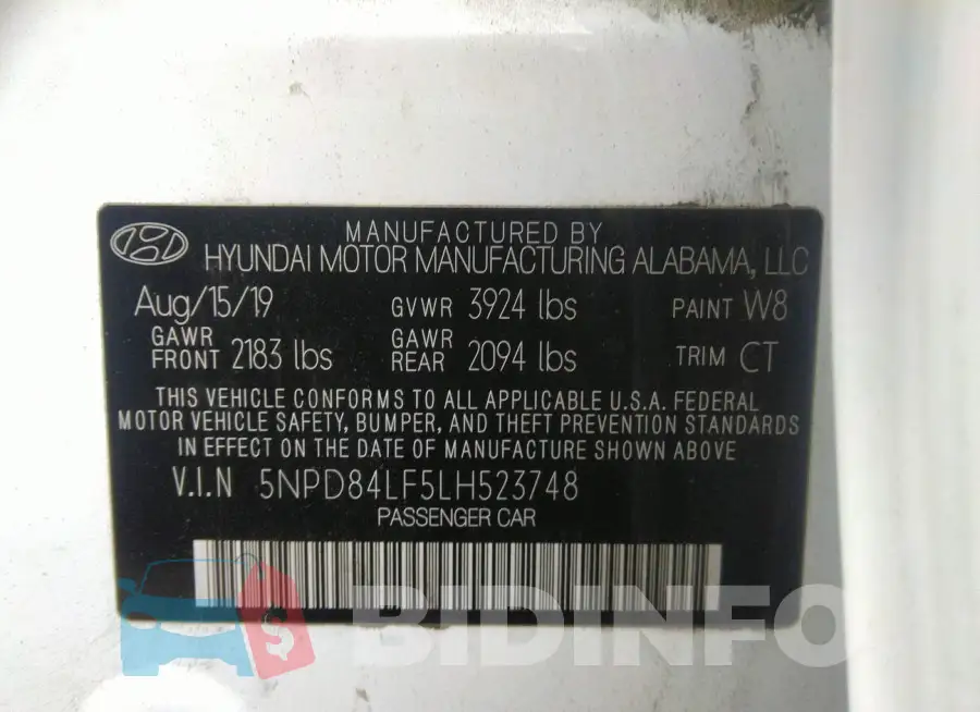 5NPD84LF5LH523748 Photo# 9