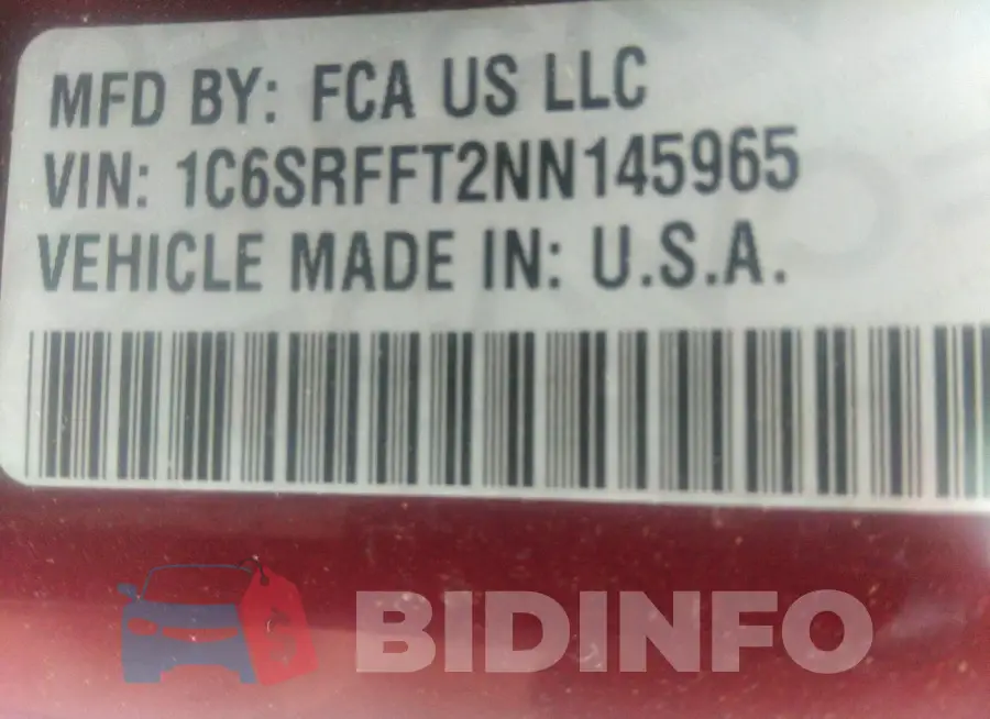 1C6SRFFT2NN145965 Photo# 9