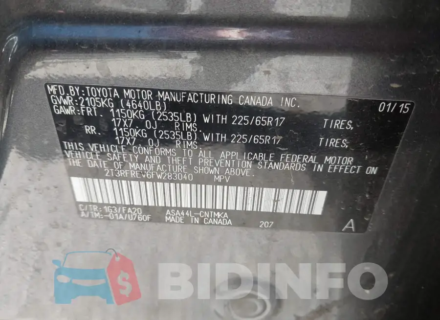 2T3RFREV6FW283040 Photo# 9