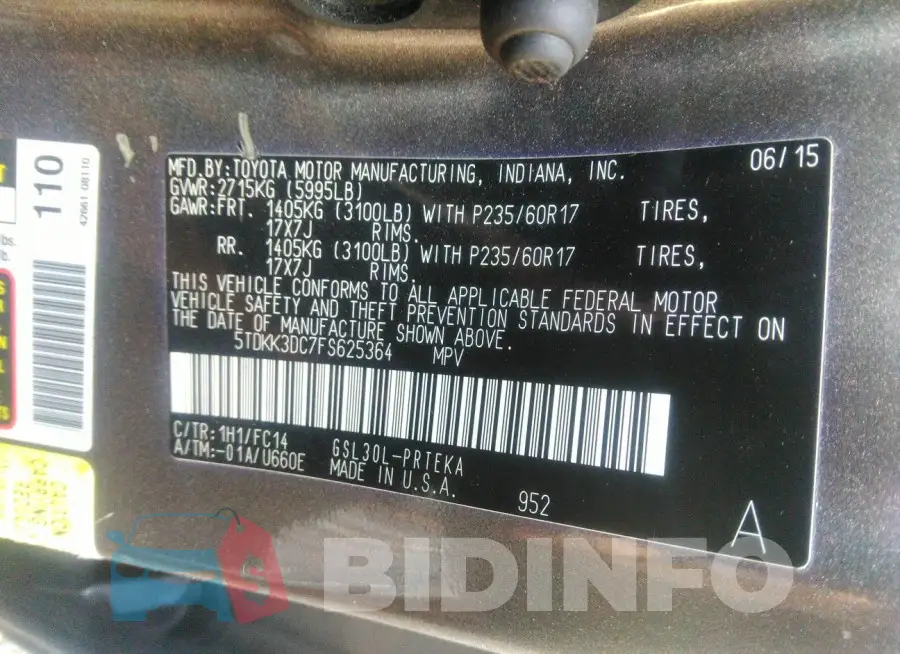 5TDKK3DC7FS625364 Photo# 9