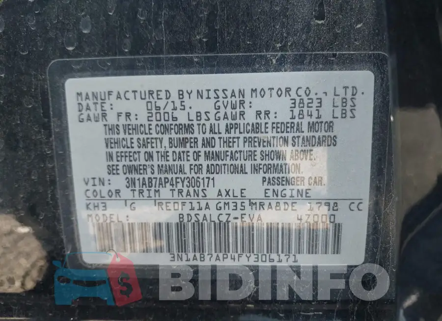 3N1AB7AP4FY306171 Photo# 9