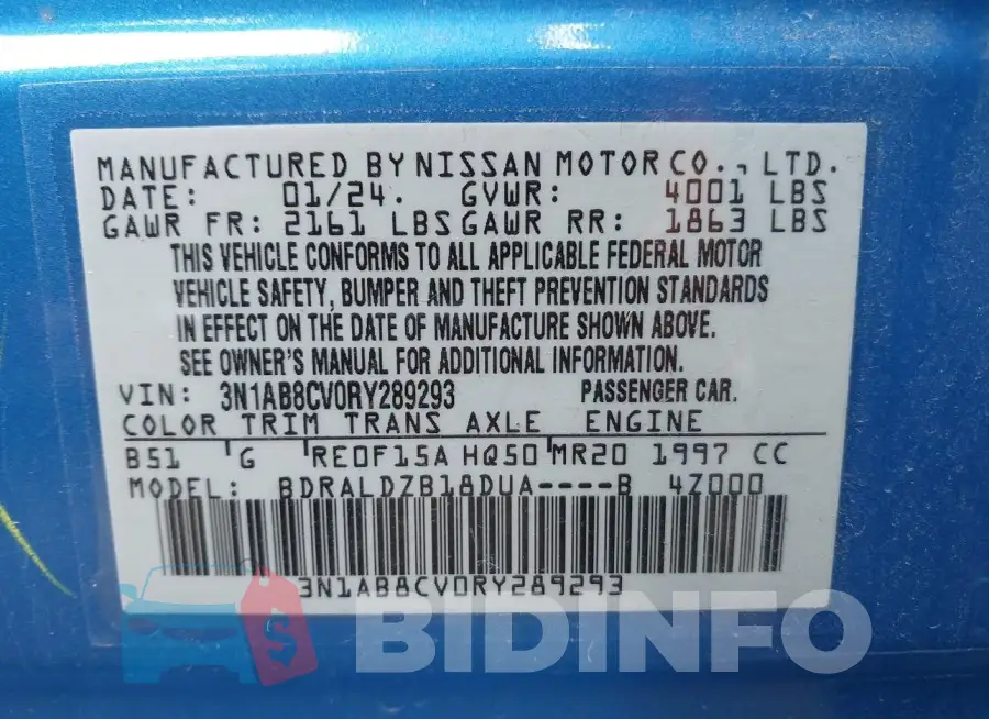 3N1AB8CV0RY289293 Photo# 9