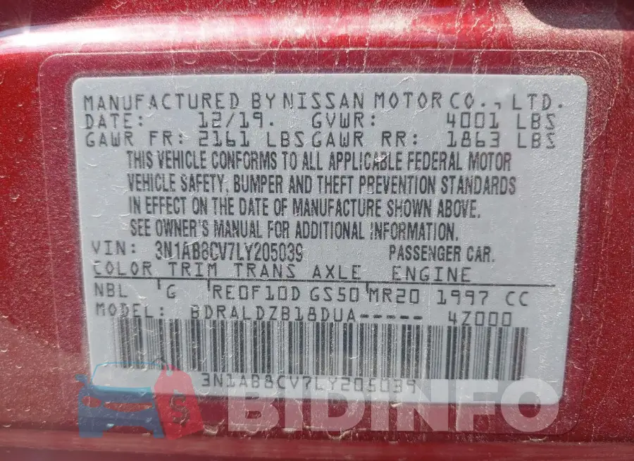 3N1AB8CV7LY205039 Photo# 9