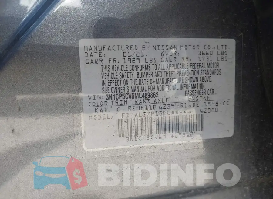 3N1CP5CV6ML469862 Photo# 9