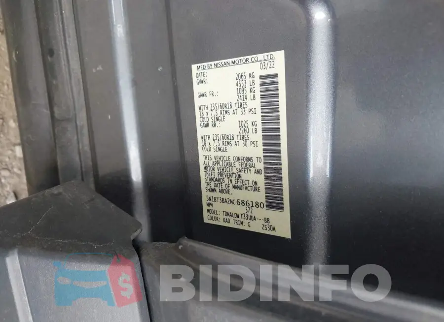 5N1BT3BA2NC686180 Photo# 9