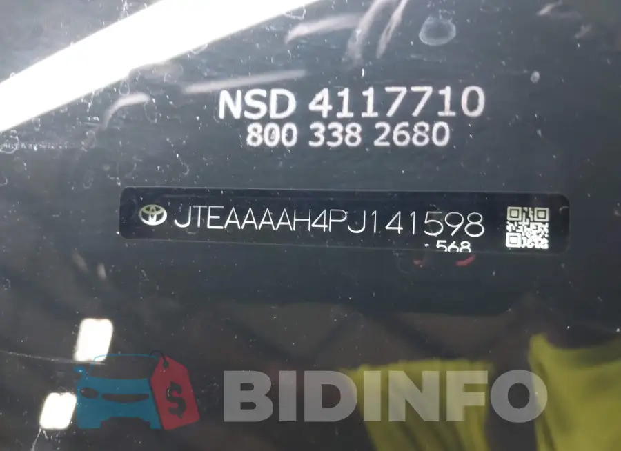 JTEAAAAH4PJ141598 Photo# 17