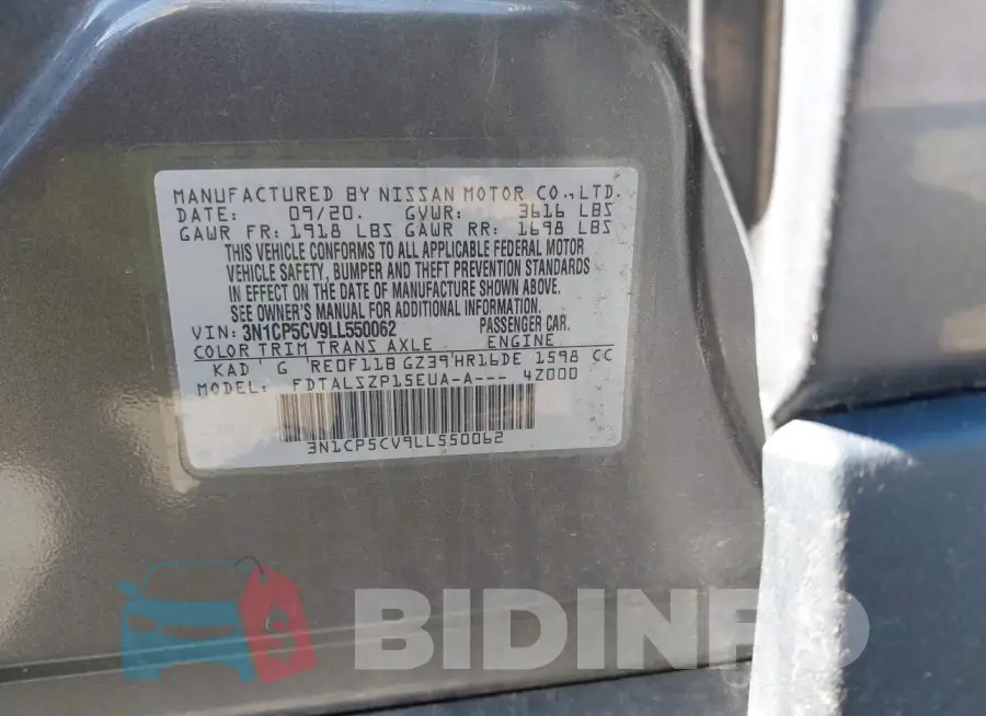 3N1CP5CV9LL550062 Photo# 9