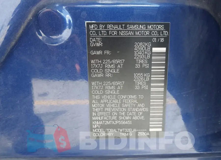 KNMAT2MTXJP556451 Photo# 9