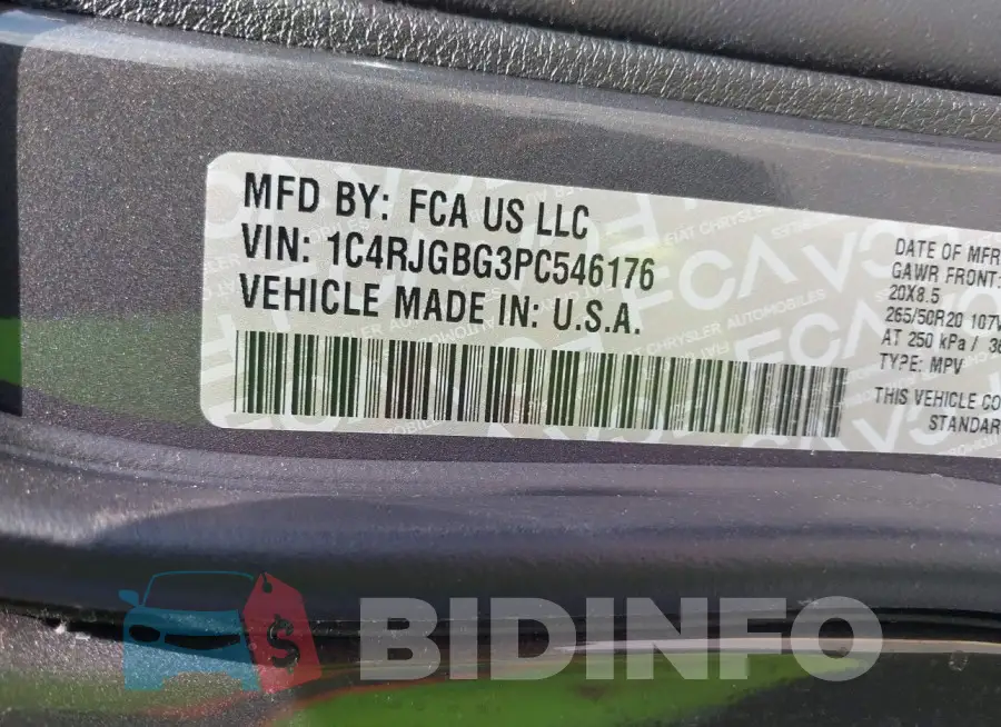 1C4RJGBG3PC546176 Photo# 9