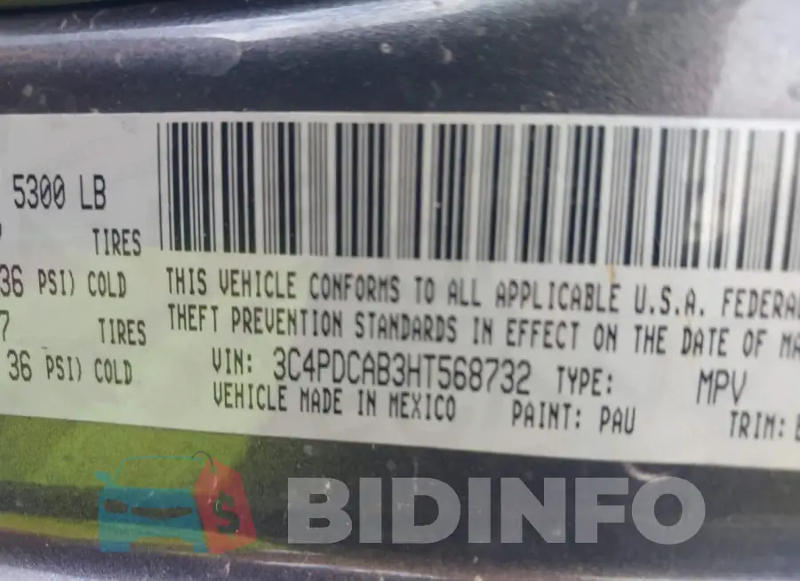 3C4PDCAB3HT568732 Photo# 9