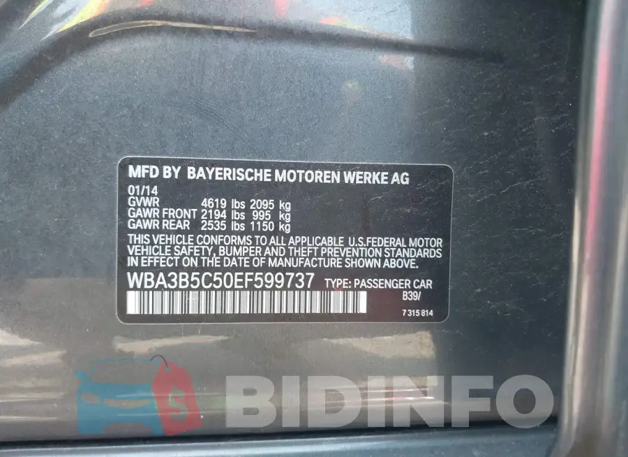WBA3B5C50EF599737 Photo# 9
