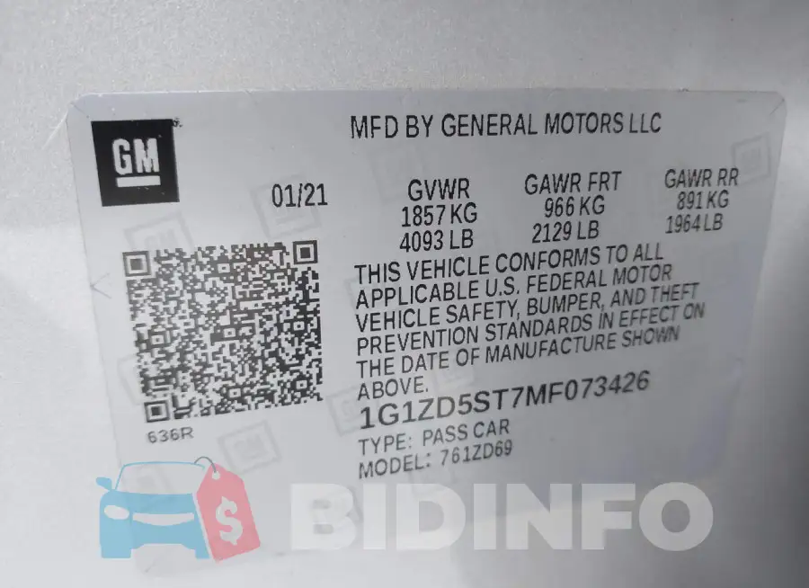 1G1ZD5ST7MF073426 Photo# 9