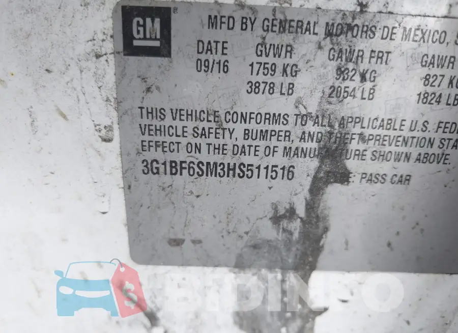 3G1BF6SM3HS511516 Photo# 9