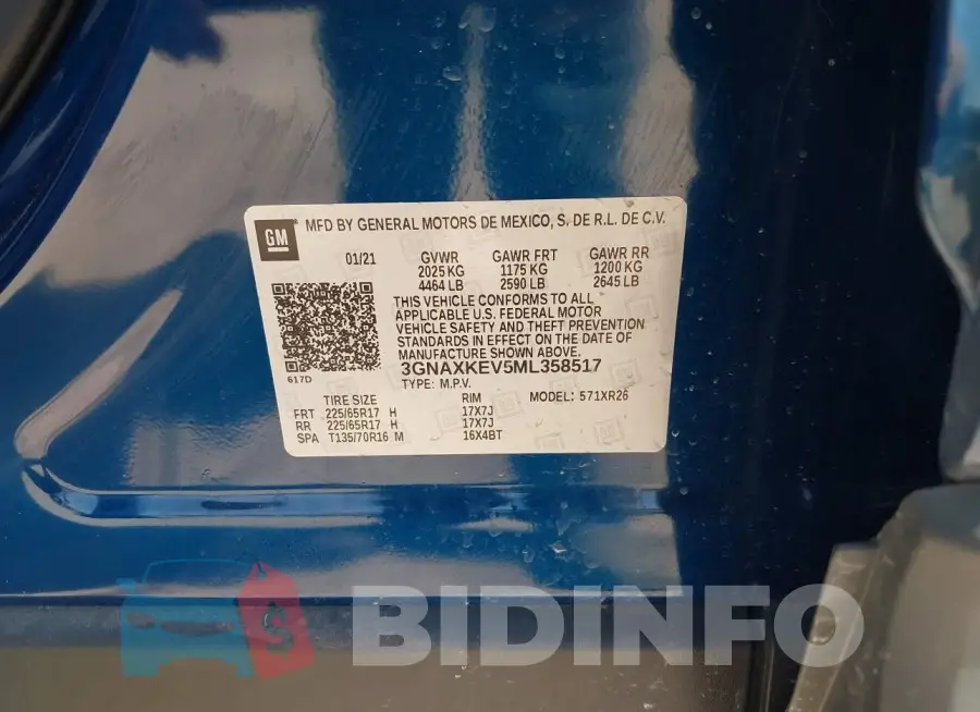 3GNAXKEV5ML358517 Photo# 9