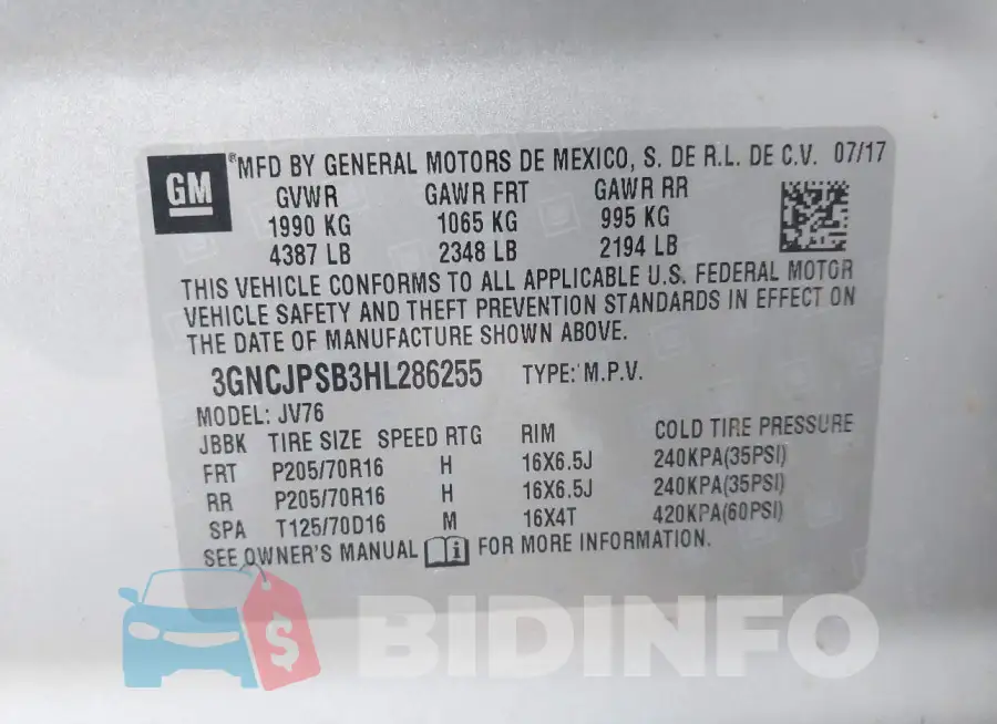 3GNCJPSB3HL286255 Photo# 9