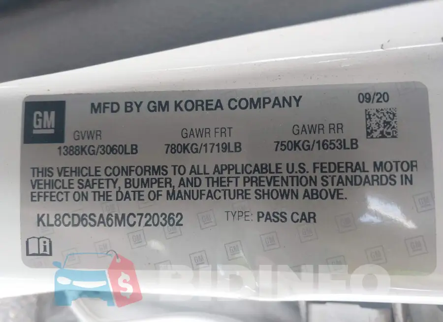 KL8CD6SA6MC720362 Photo# 9