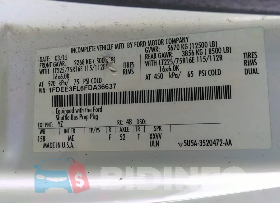 1FDEE3FL6FDA36637 Photo# 8
