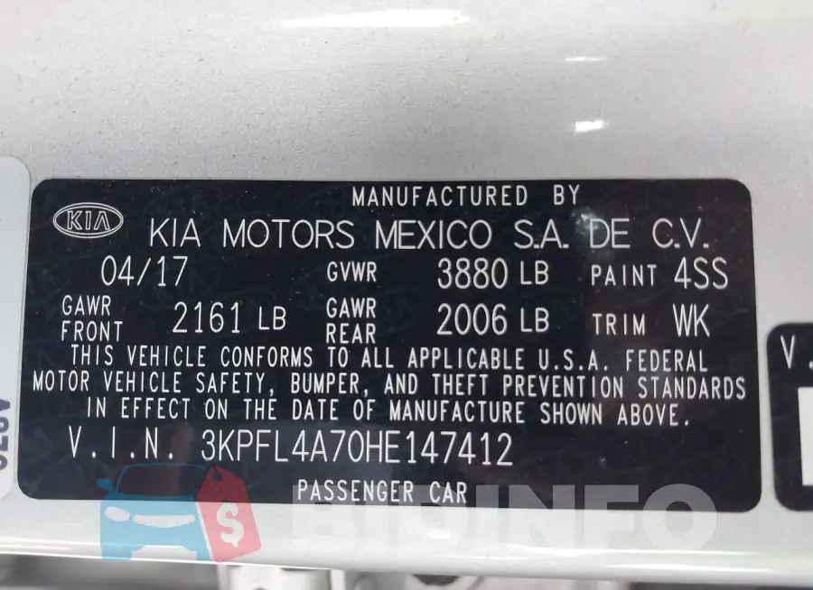 3KPFL4A70HE147412 Photo# 9