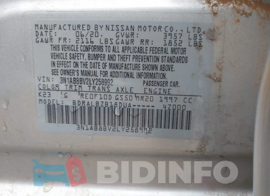 3N1AB8BV2LY258992 Photo# 9