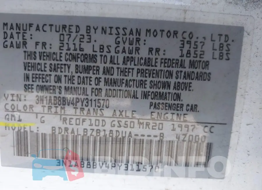 3N1AB8BV4PY311570 Photo# 9