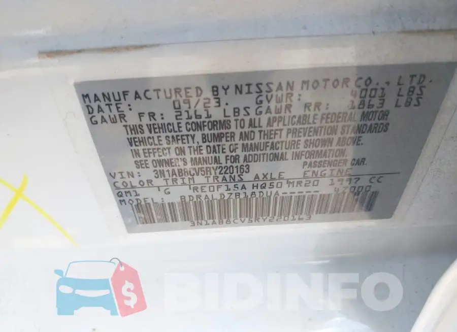 3N1AB8CV5RY220163 Photo# 9