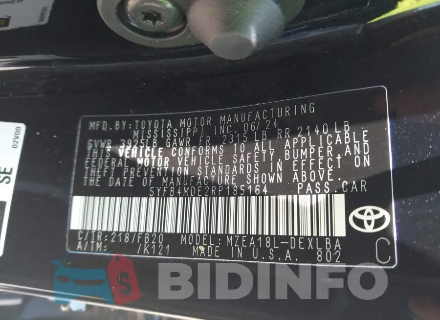 5YFB4MDE2RP185164 Photo# 9