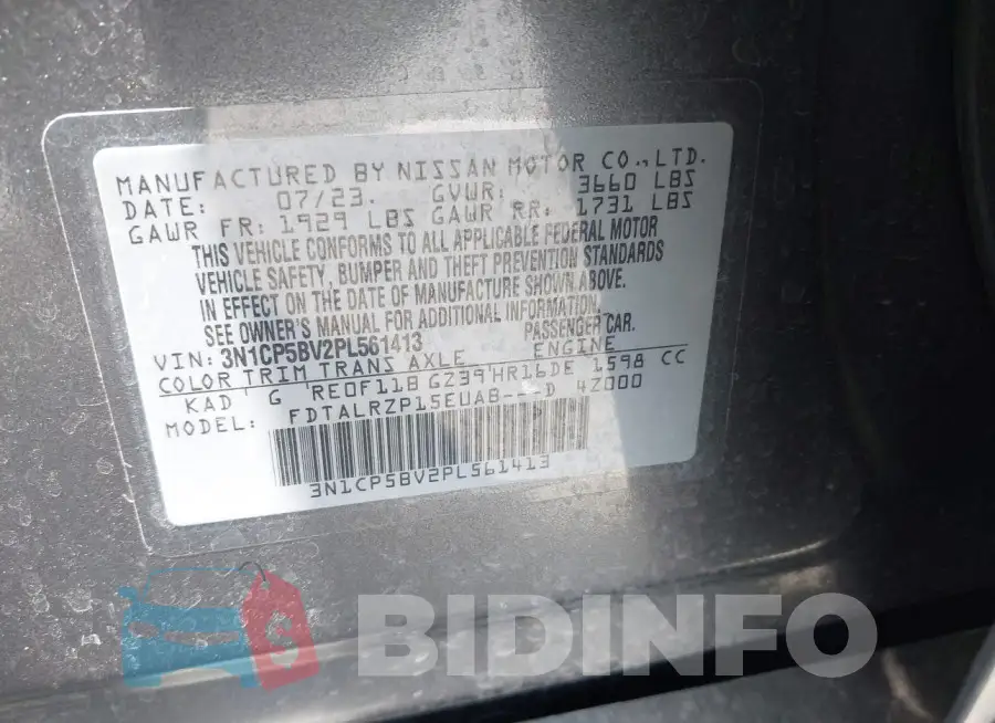 3N1CP5BV2PL561413 Photo# 9
