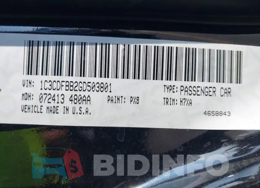 1C3CDFBB2GD503801 Photo# 9