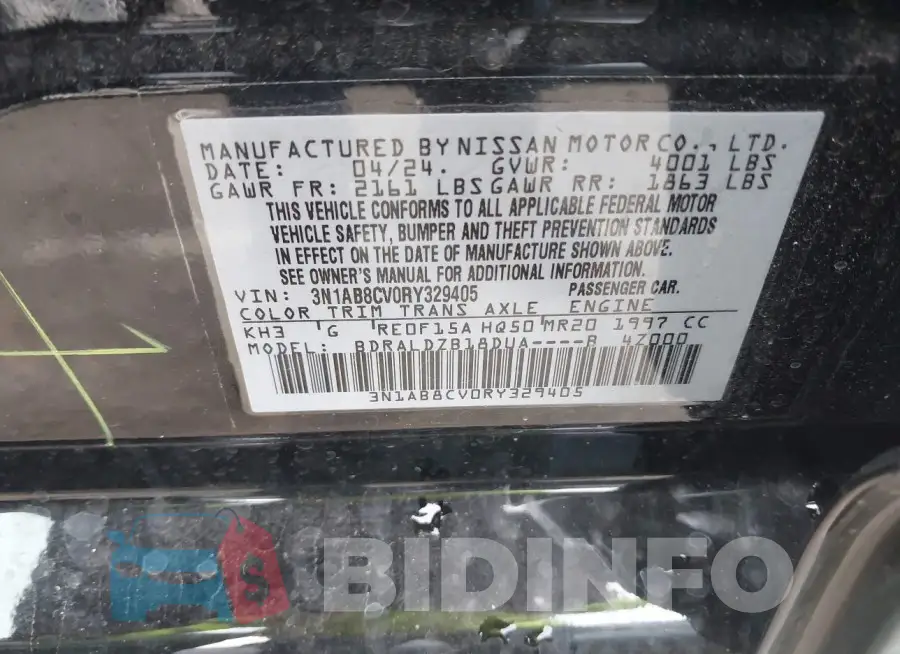3N1AB8CV0RY329405 Photo# 9