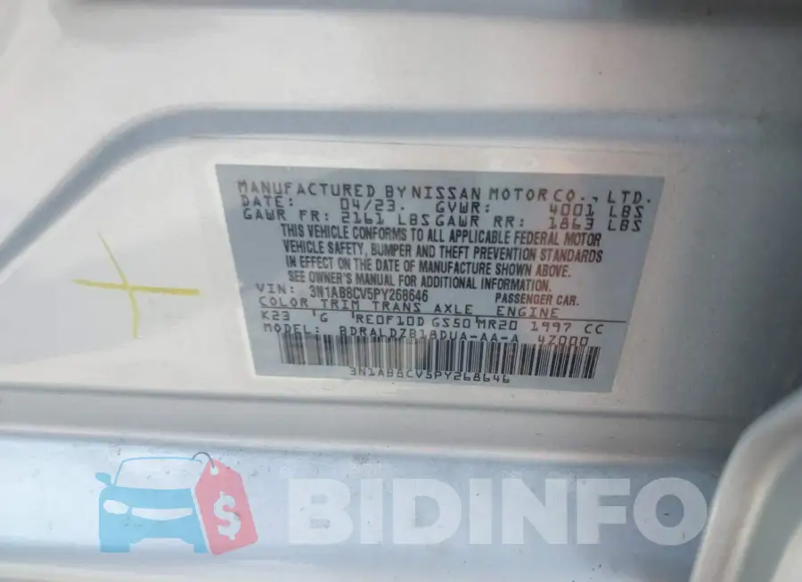 3N1AB8CV5PY268646 Photo# 9