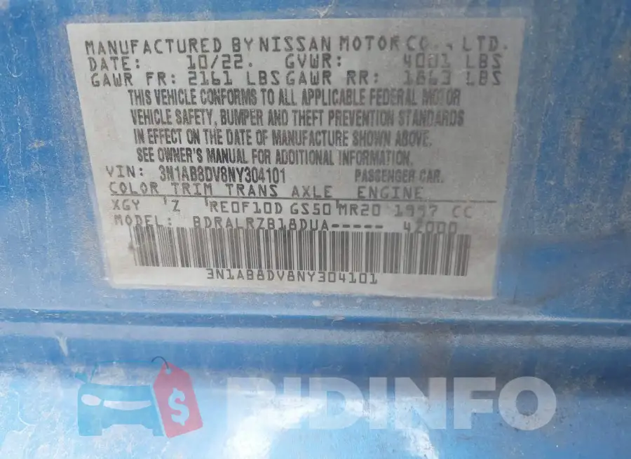 3N1AB8DV8NY304101 Photo# 9
