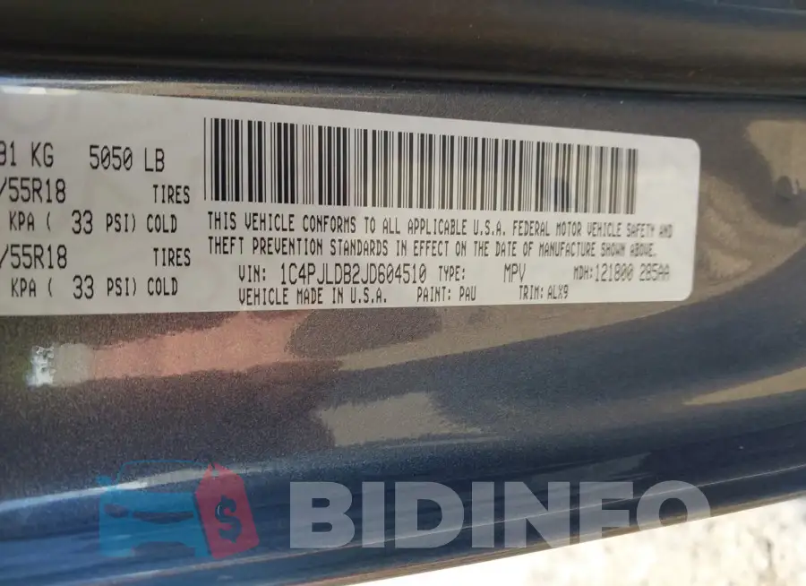 1C4PJLDB2JD604510 Photo# 16
