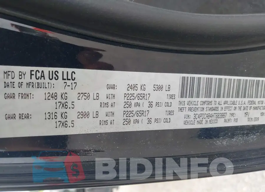 3C4PDCAB4HT683887 Photo# 9