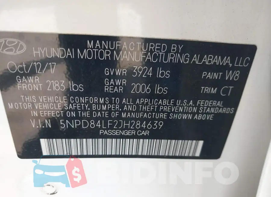 5NPD84LF2JH284639 Photo# 9