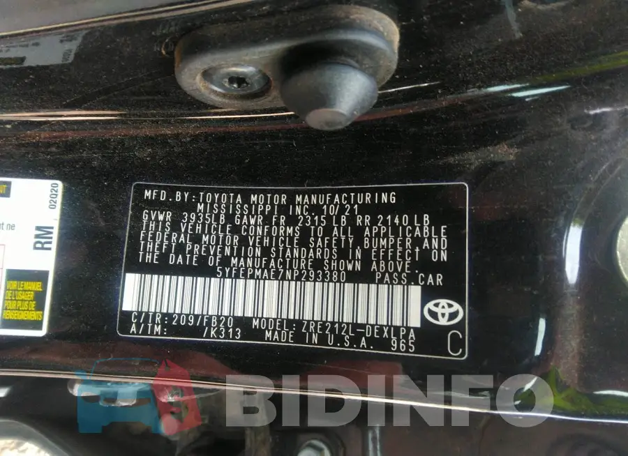 5YFEPMAE7NP293380 Photo# 9