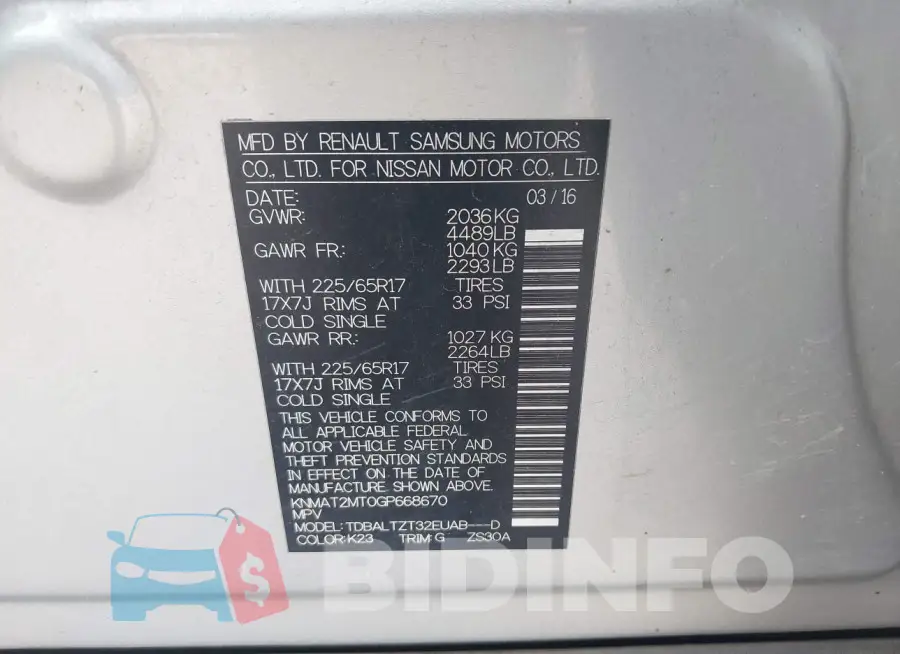 KNMAT2MT0GP668670 Photo# 9