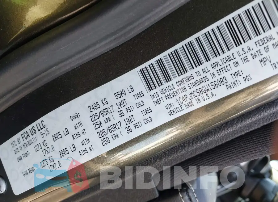 1C4PJMCS8GW156083 Photo# 9