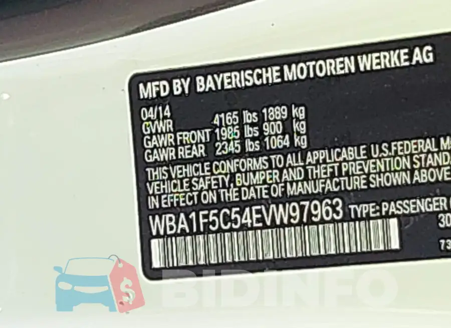 WBA1F5C54EVW97963 Photo# 9