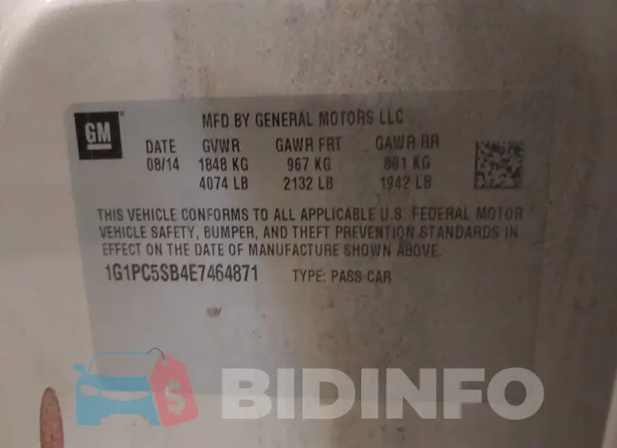 1G1PC5SB4E7464871 Photo# 9