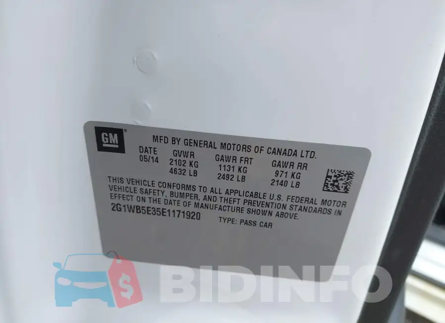 2G1WB5E35E1171920 Photo# 9