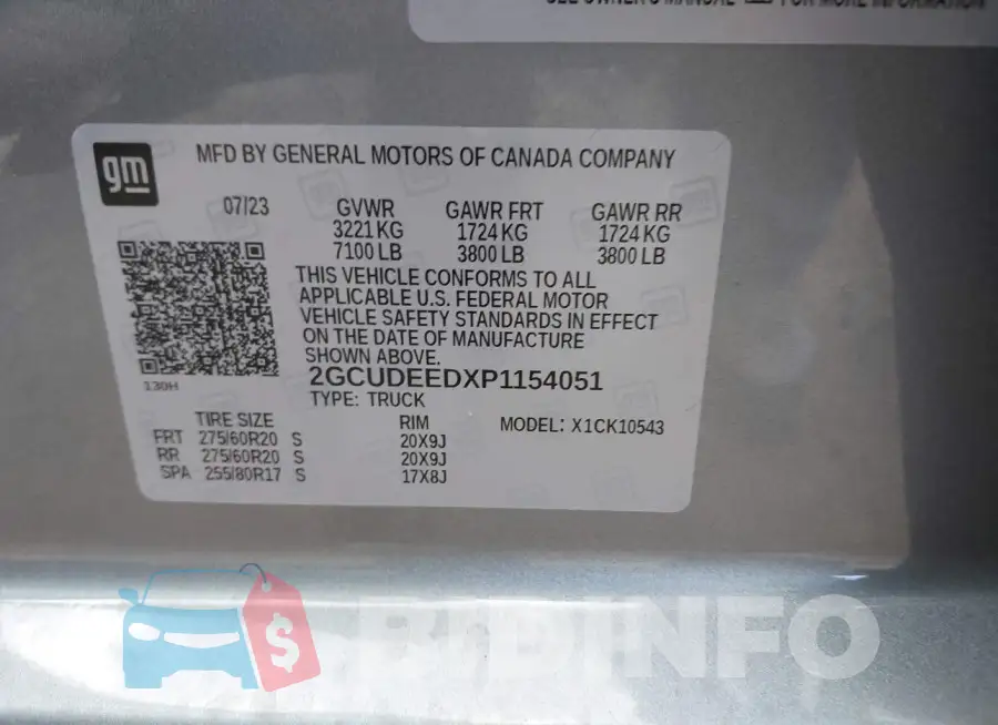 2GCUDEEDXP1154051 Photo# 9