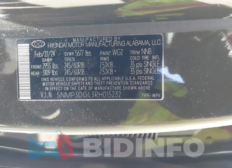 5NMP3DGL3RH015232 Photo# 9