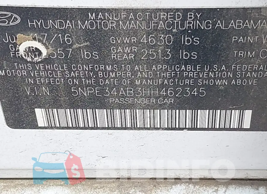 5NPE34AB3HH462345 Photo# 9