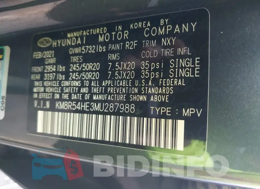 KM8R54HE3MU287988 Photo# 9
